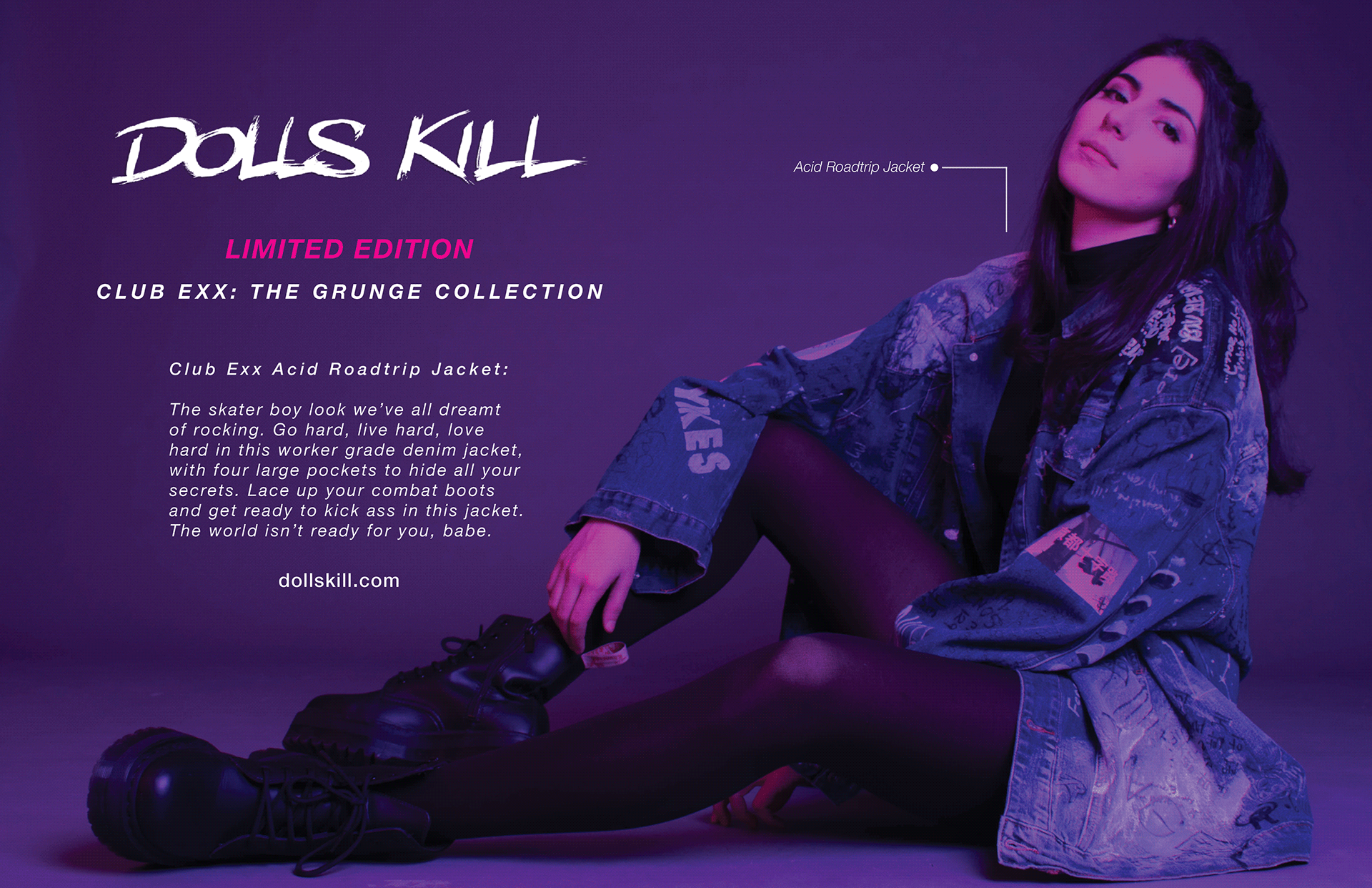 Magazine spread layout ad