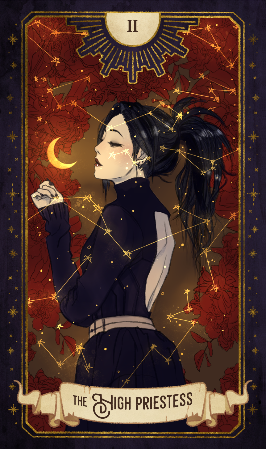 The High Priestess - 2018 (Created for a published tarot card deck project)
