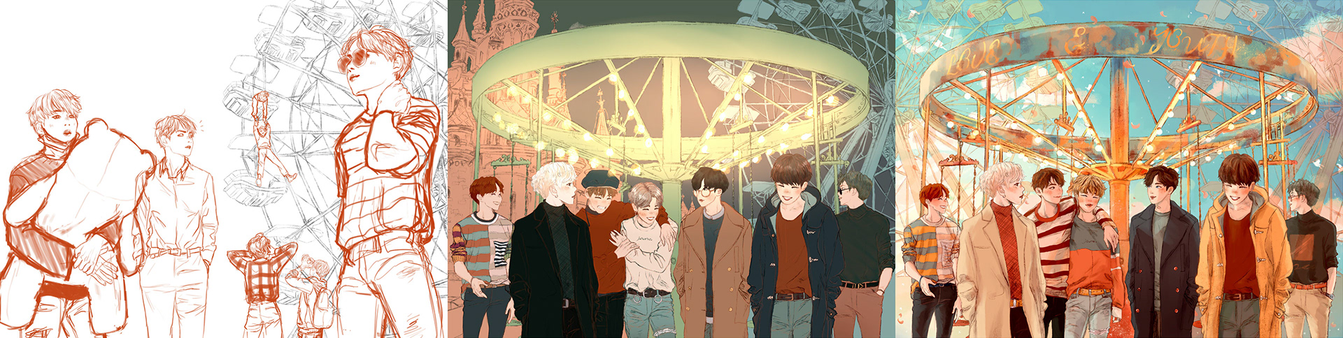 Love & Youth - 2018 (Created for a published art zine, proceeds donated to UNICEF)