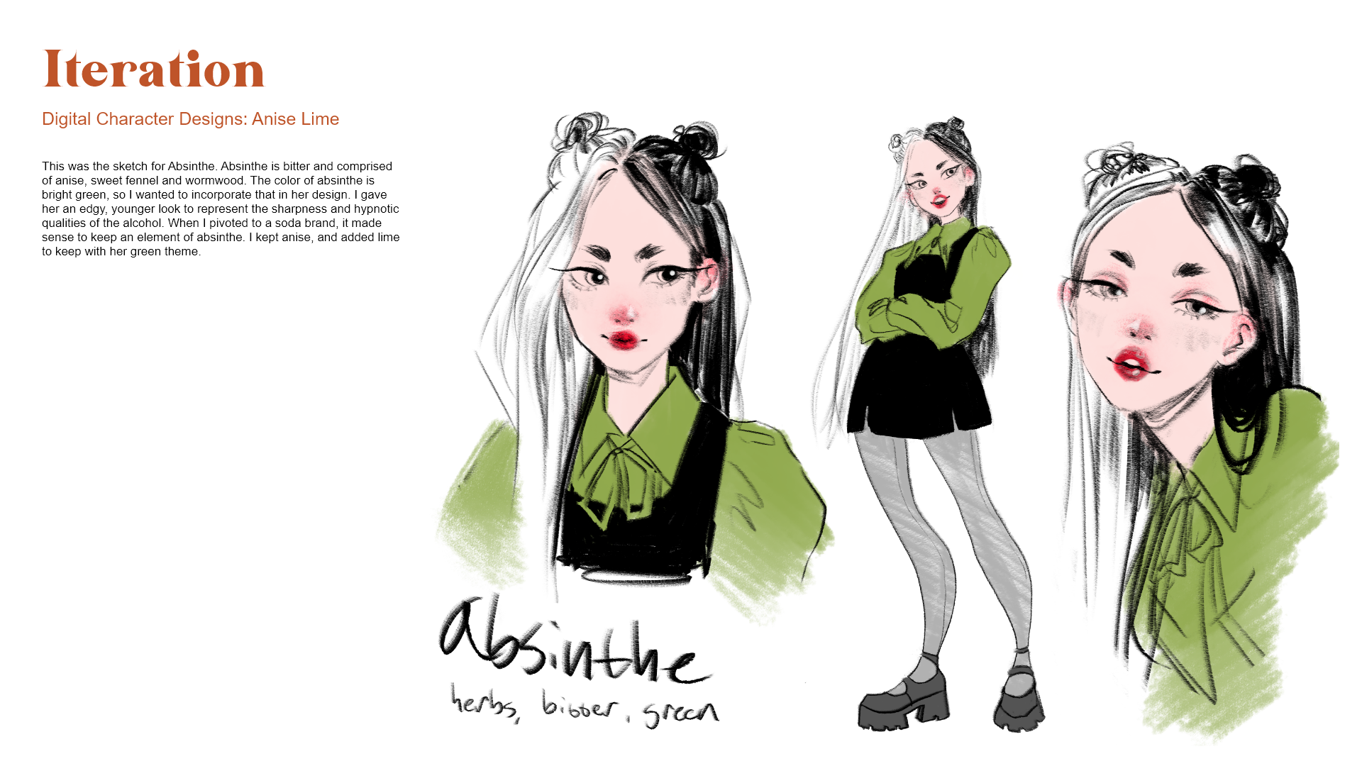 Final character sketches