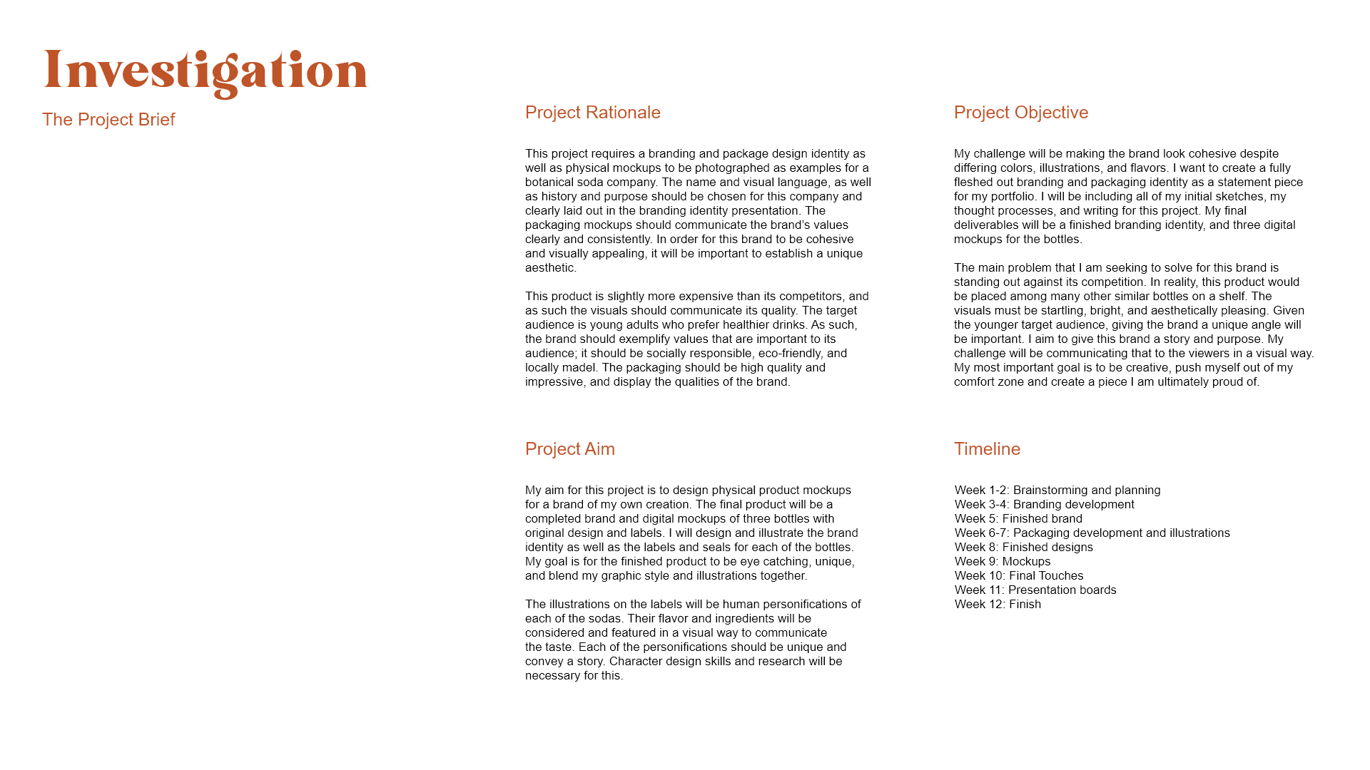 Project desription and rationale